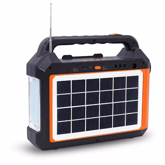 Solar Rechargeable Lamps with 36LED and 3W Solar Panel and FM Radio and USB Outlet for Mobile Charge