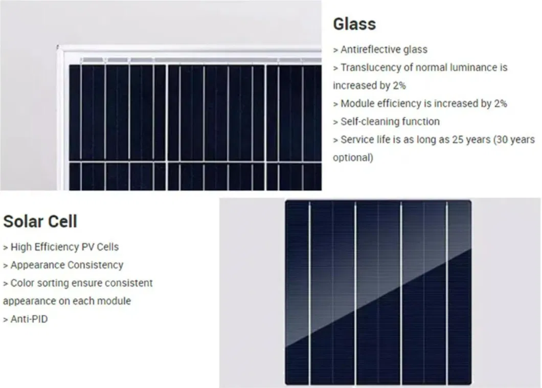 High Quality Poly Portable Solar Panel 24V 36V Big Solar Panel 270W 275W 280W 285W 290W 295W Photovoltaic Solar Panel